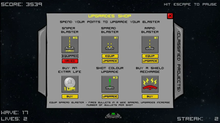 Скриншот 5 к игре Retro Vaders: Reloaded