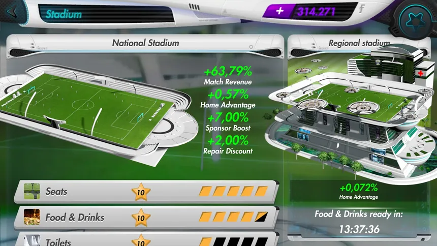 Скриншот 2 к игре Futuball - Future Football Manager Game