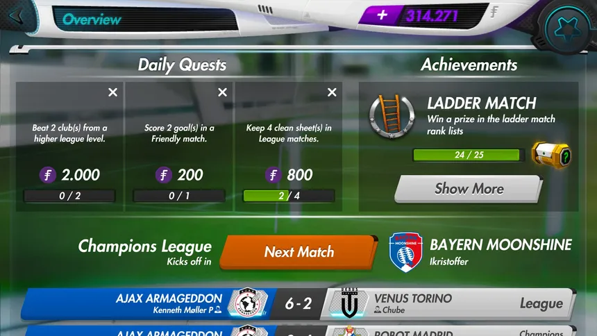 Скриншот 4 к игре Futuball - Future Football Manager Game