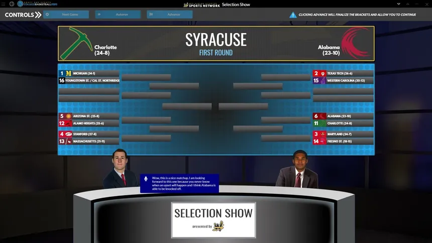 Скриншот 1 к игре Draft Day Sports: College Basketball 2020