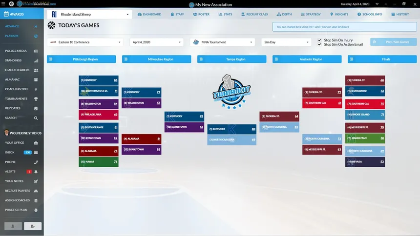 Скриншот 3 к игре Draft Day Sports: College Basketball 2020