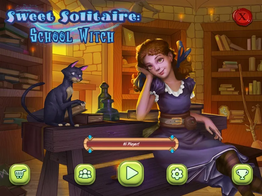Скриншот 1 к игре Sweet Solitaire: School Witch