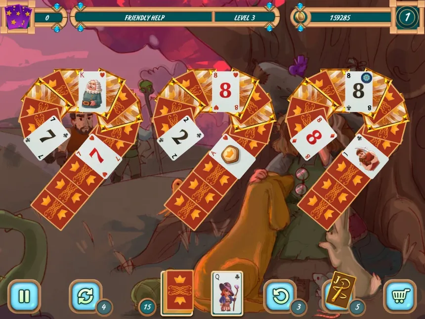 Скриншот 3 к игре Sweet Solitaire: School Witch