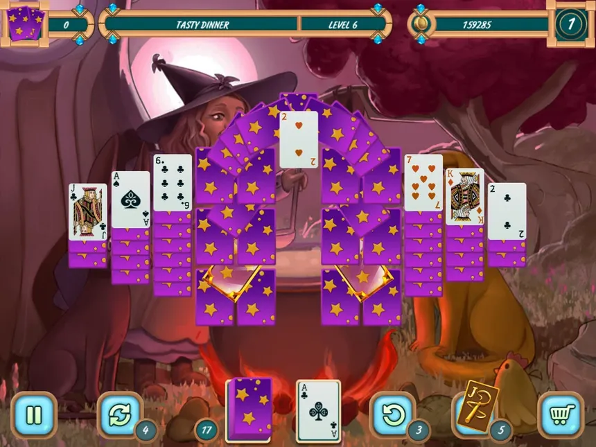 Скриншот 4 к игре Sweet Solitaire: School Witch