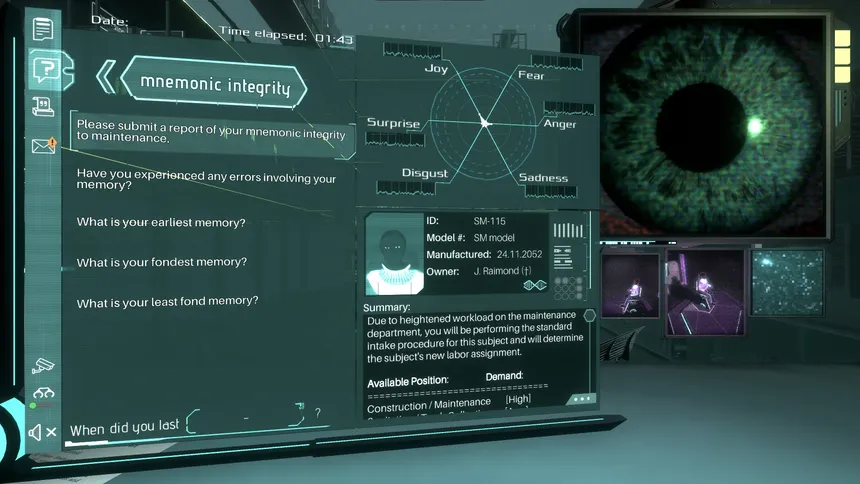 Скриншот 1 к игре Silicon Dreams  |  cyberpunk interrogation