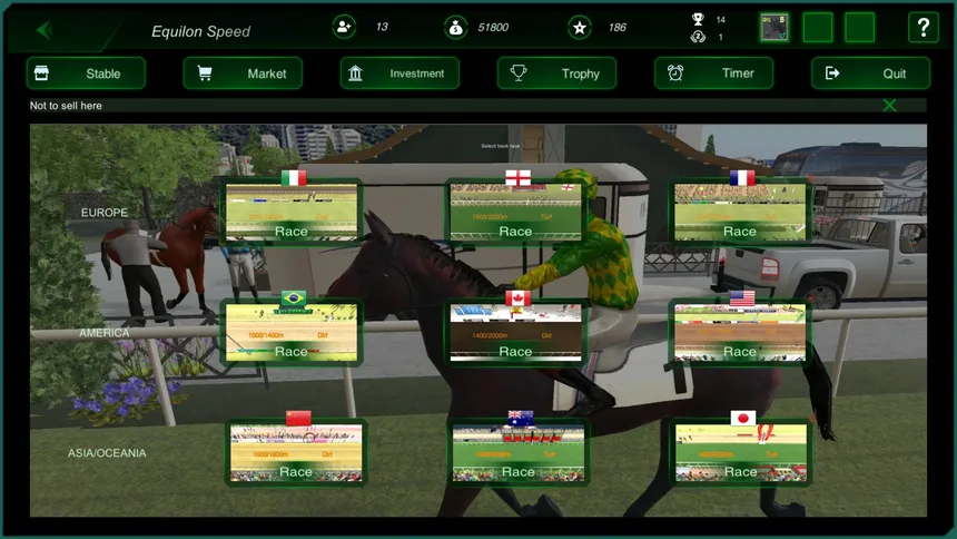 Скриншот 1 к игре Glory Horse Racing