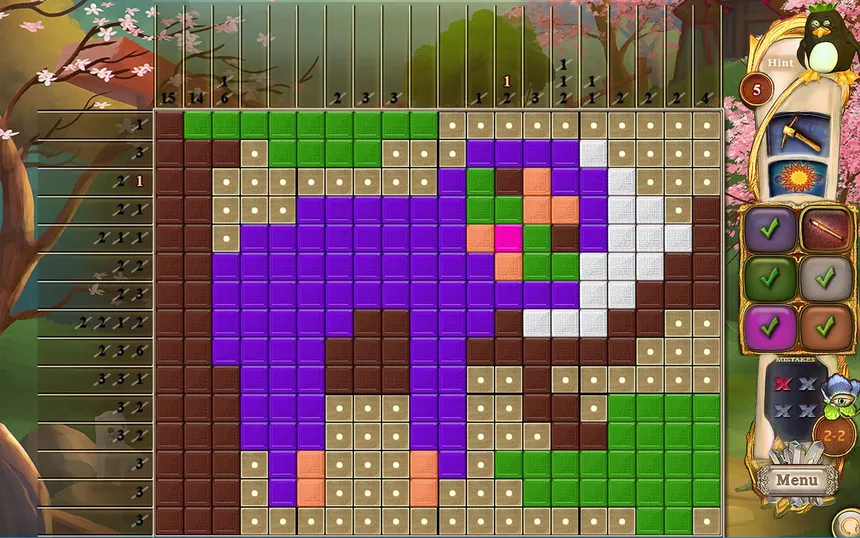 Скриншот 4 к игре Fantasy Mosaics 34: Zen Garden