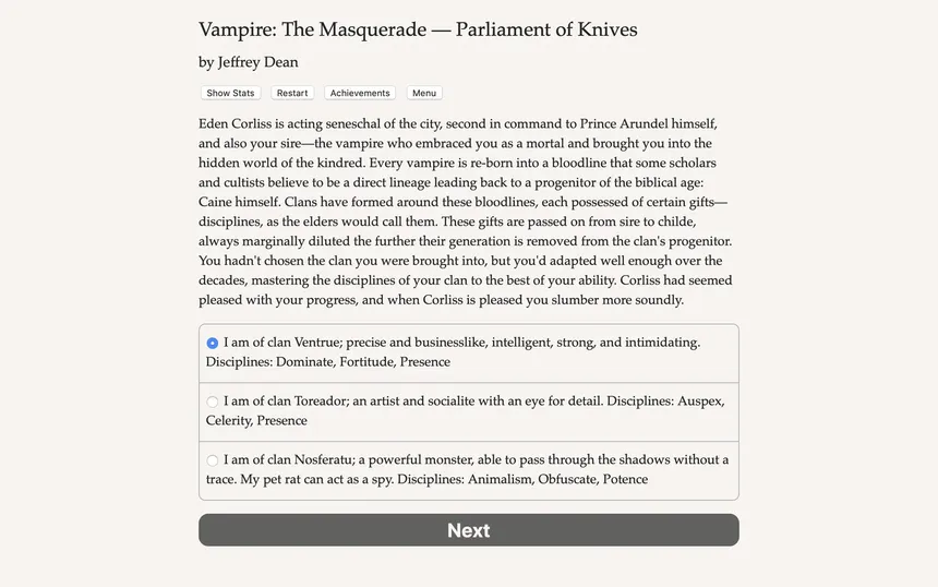 Скриншот 5 к игре Vampire: The Masquerade — Parliament of Knives