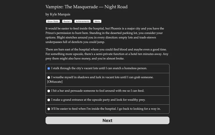 Скриншот 3 к игре Vampire: The Masquerade — Night Road