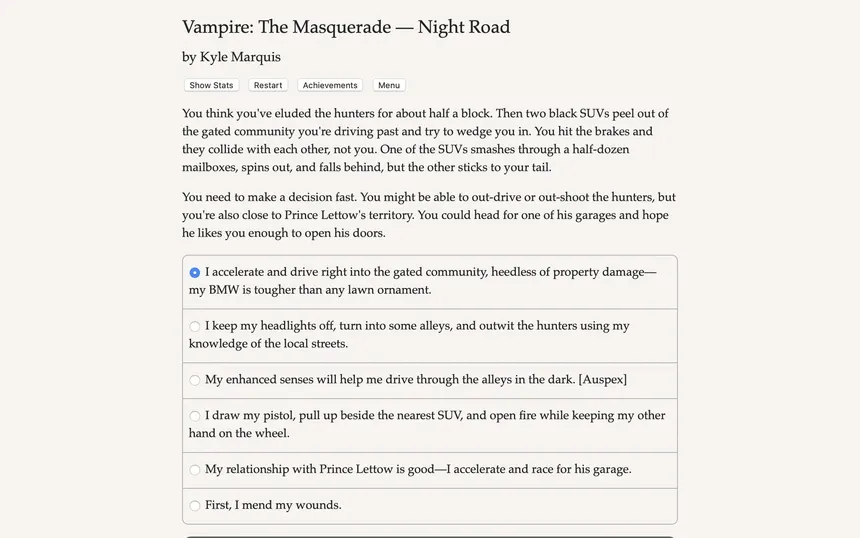 Скриншот 4 к игре Vampire: The Masquerade — Night Road