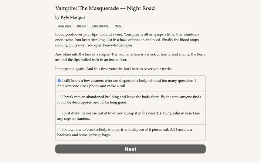 Скриншот 5 к игре Vampire: The Masquerade — Night Road