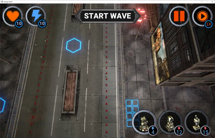 Скриншот 3 к игре Cyborgs Attack
