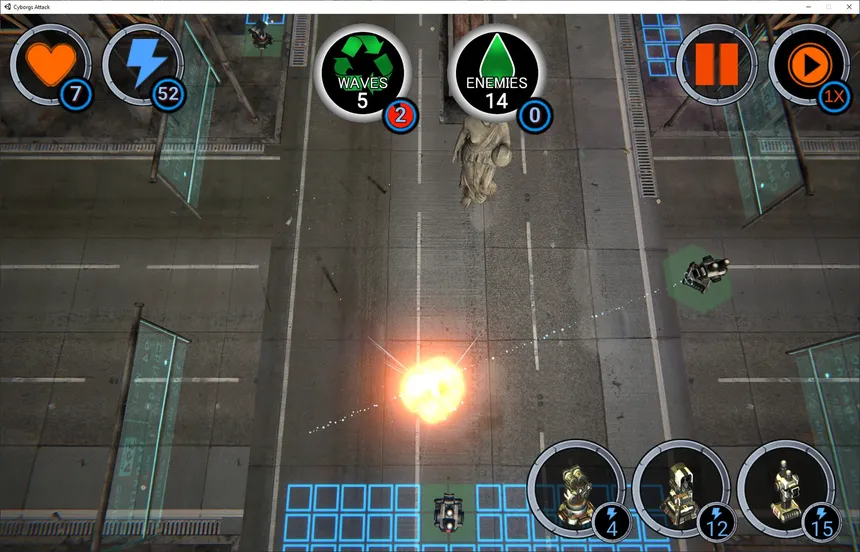 Скриншот 5 к игре Cyborgs Attack