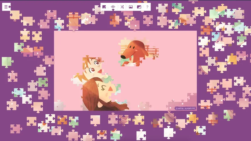 Скриншот 2 к игре Lucky and a life worth living - a jigsaw puzzle tale