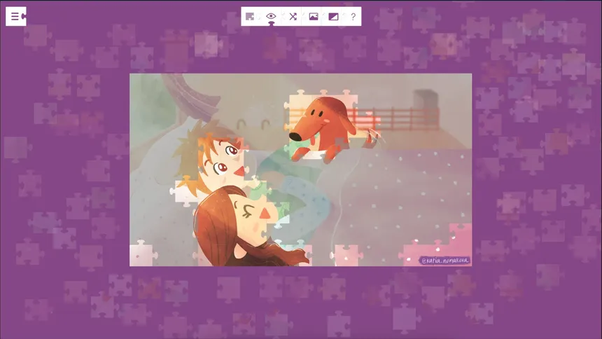 Скриншот 3 к игре Lucky and a life worth living - a jigsaw puzzle tale