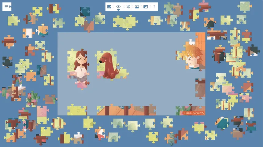 Скриншот 5 к игре Lucky and a life worth living - a jigsaw puzzle tale