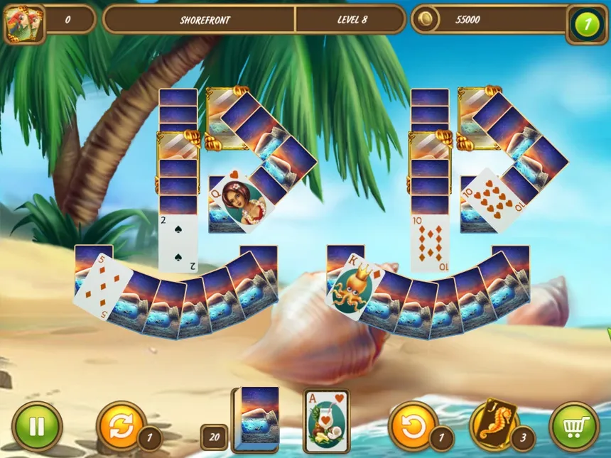 Скриншот 1 к игре Solitaire Beach Season Sounds of Waves