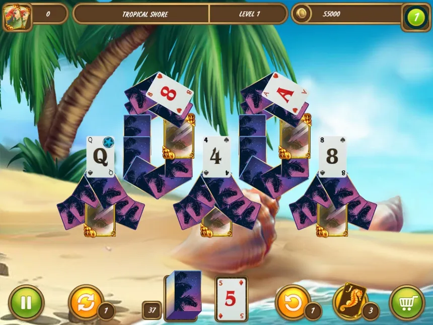 Скриншот 5 к игре Solitaire Beach Season Sounds of Waves