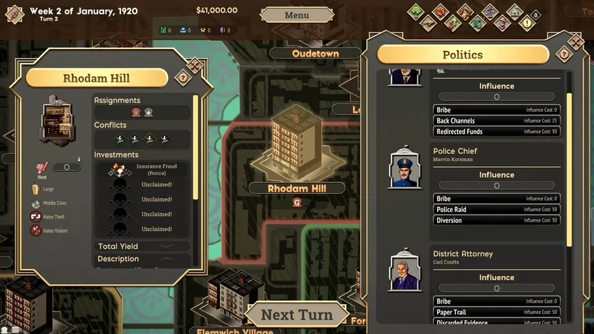Скриншот 6 к игре The Commission 1920: Organized Crime Grand Strategy