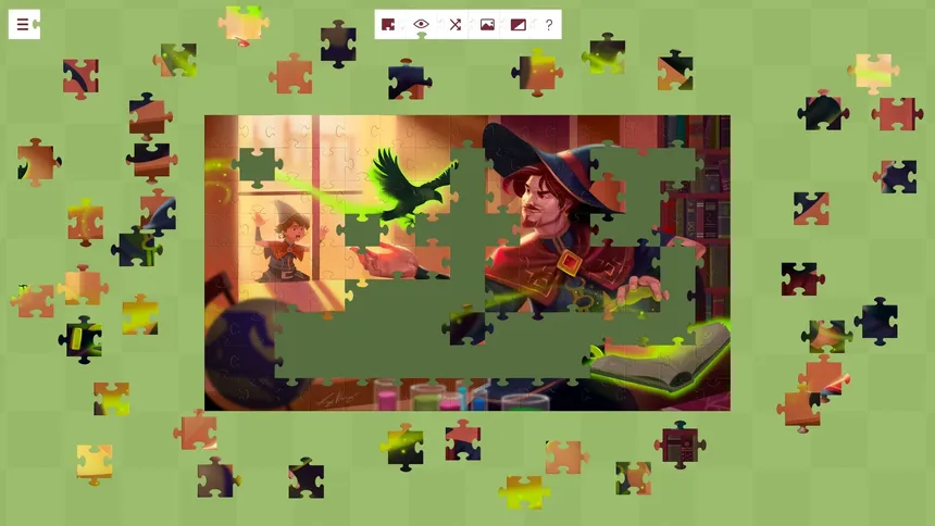 Скриншот 1 к игре Magic Lessons in Wand Valley - a jigsaw puzzle tale