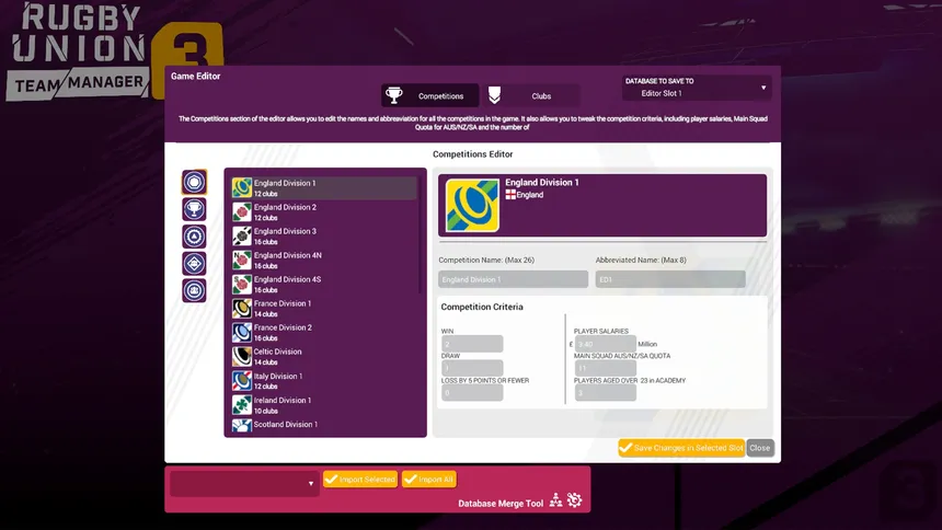 Скриншот 7 к игре Rugby Union Team Manager 3