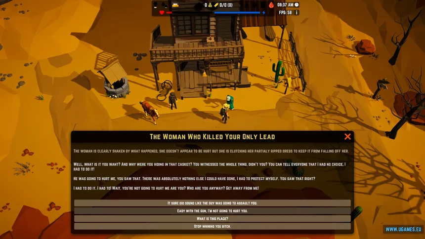 Скриншот 1 к игре Heavy is the Hand that Holds the Six-Shooter