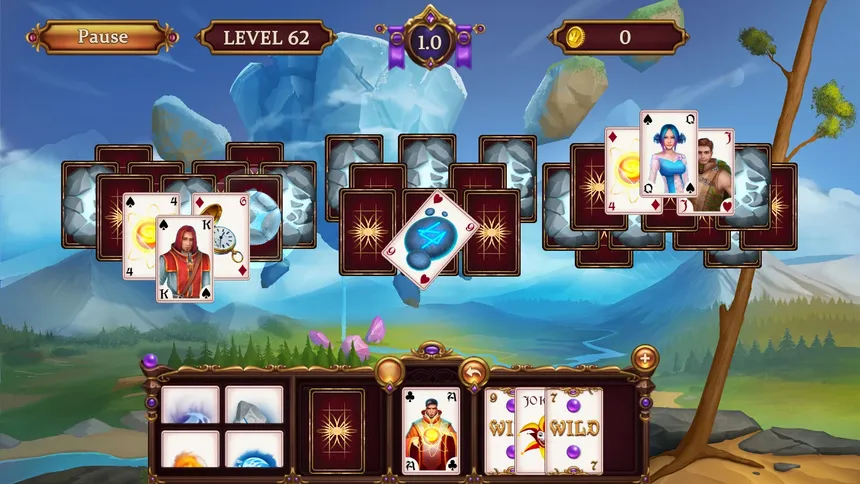 Скриншот 2 к игре Solitaire. Elemental Wizards