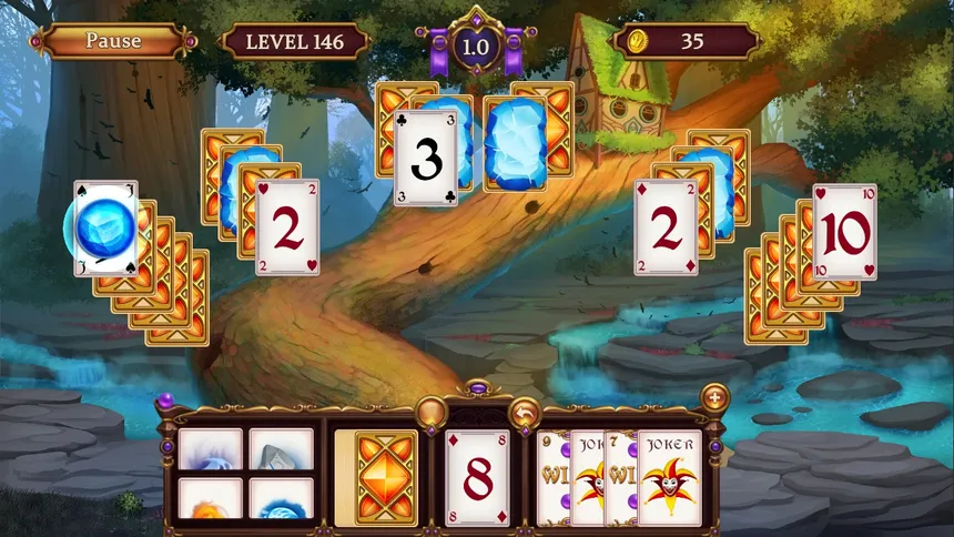 Скриншот 4 к игре Solitaire. Elemental Wizards