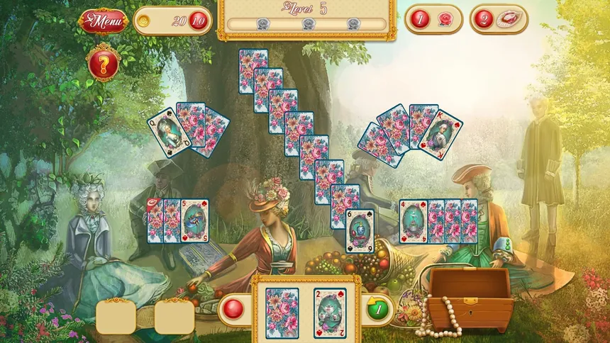 Скриншот 1 к игре Marie Antoinette's Solitaire