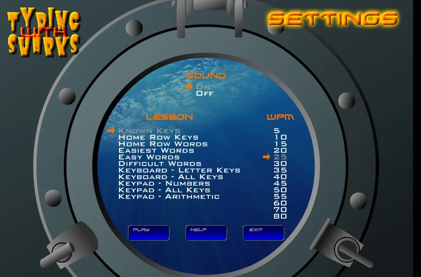 Скриншот 1 к игре Typing with Sharks