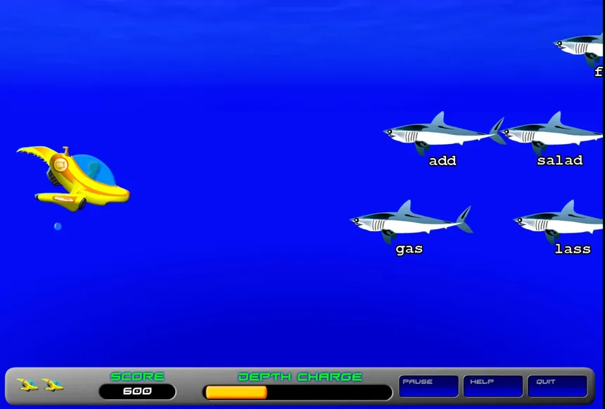 Скриншот 2 к игре Typing with Sharks