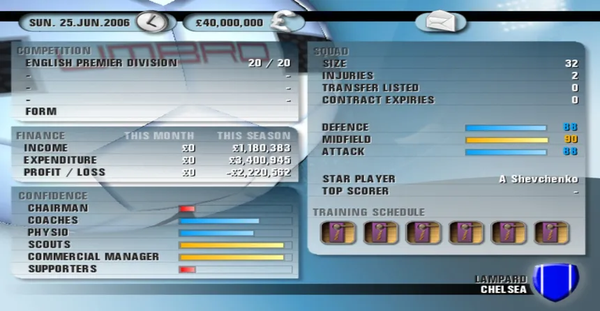 Скриншот 2 к игре Premier Manager 06/07
