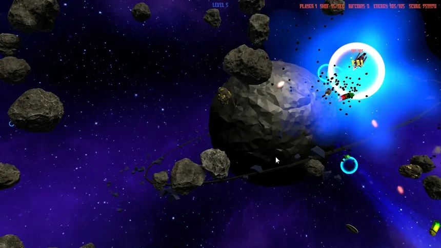 Скриншот 2 к игре Asteroids 44 (For Four)
