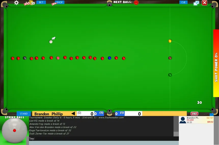 Скриншот 2 к игре Flash Snooker Game