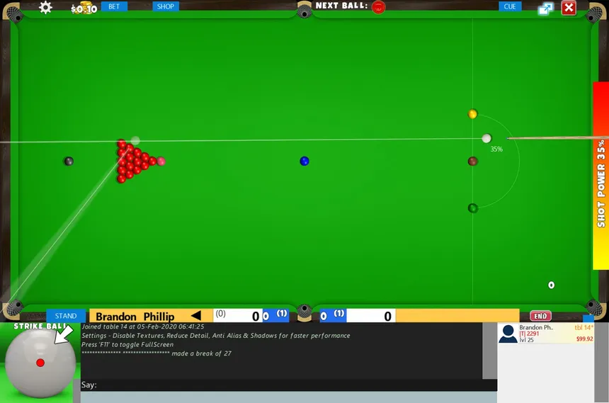 Скриншот 3 к игре Flash Snooker Game