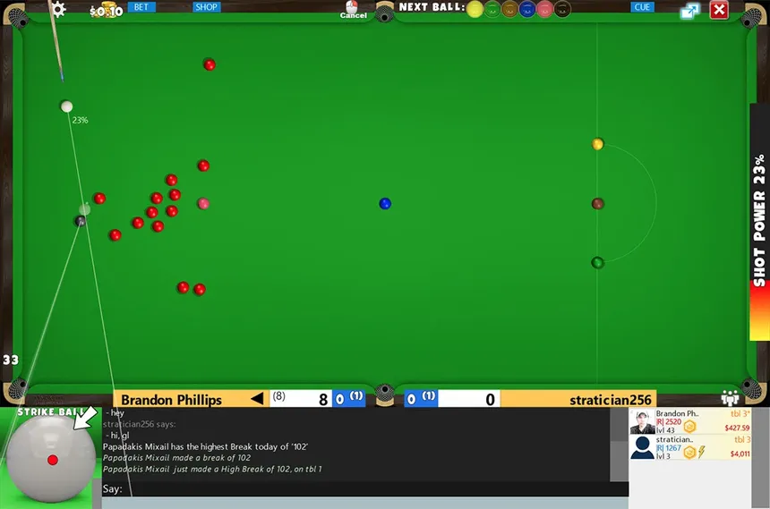 Скриншот 5 к игре Flash Snooker Game