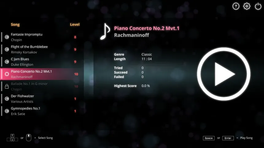 Скриншот 1 к игре Pianistic