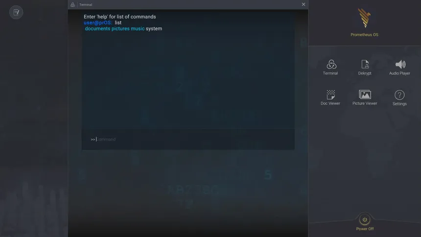 Скриншот 1 к игре Prometheus OS