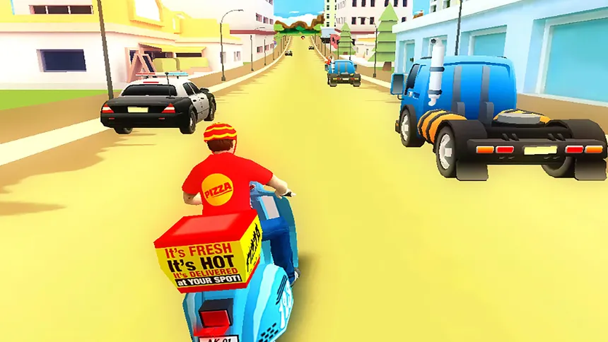 Скриншот 1 к игре Pizza Bike Rider