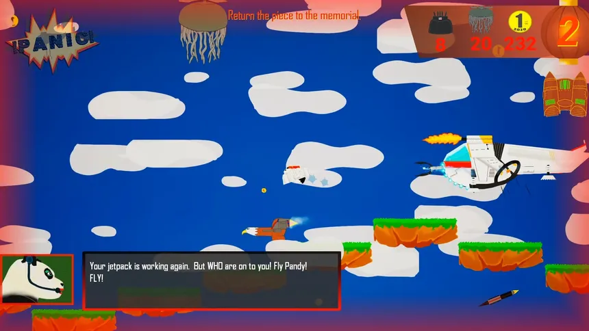 Скриншот 6 к игре Rocket Panda Panic