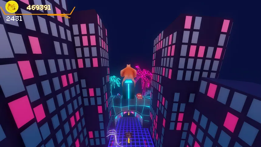 Скриншот 1 к игре Cyber-doge 2077: Meme runner