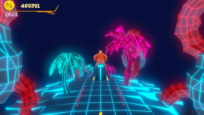 Скриншот 2 к игре Cyber-doge 2077: Meme runner