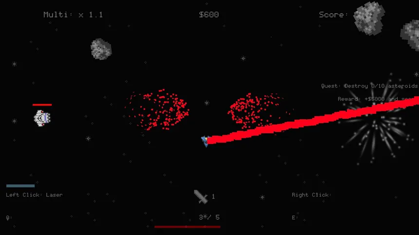 Скриншот 4 к игре Asteroids... But Roguelite