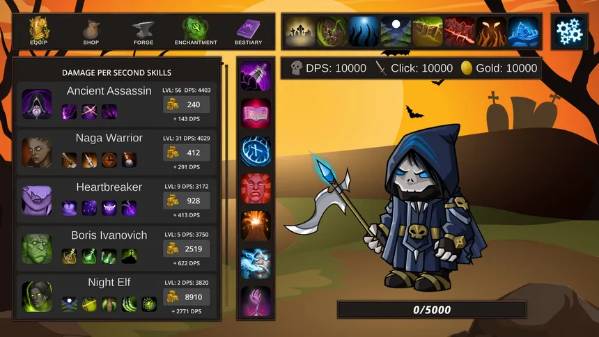 Скриншот 4 к игре Spellario - Fantasy Clicker