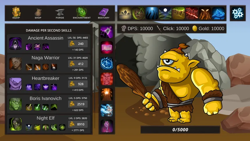 Скриншот 5 к игре Spellario - Fantasy Clicker