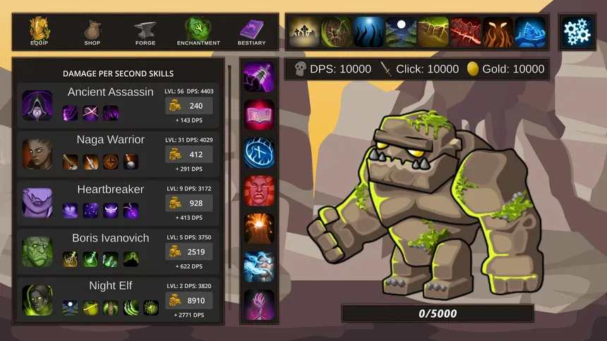 Скриншот 6 к игре Spellario - Fantasy Clicker