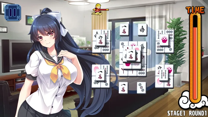 Скриншот 1 к игре Pretty Girls Mahjong Solitaire [BLUE]