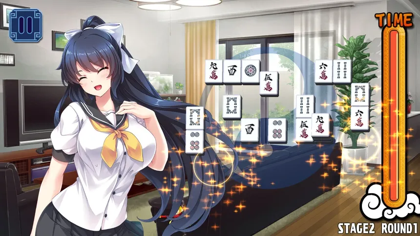 Скриншот 2 к игре Pretty Girls Mahjong Solitaire [BLUE]