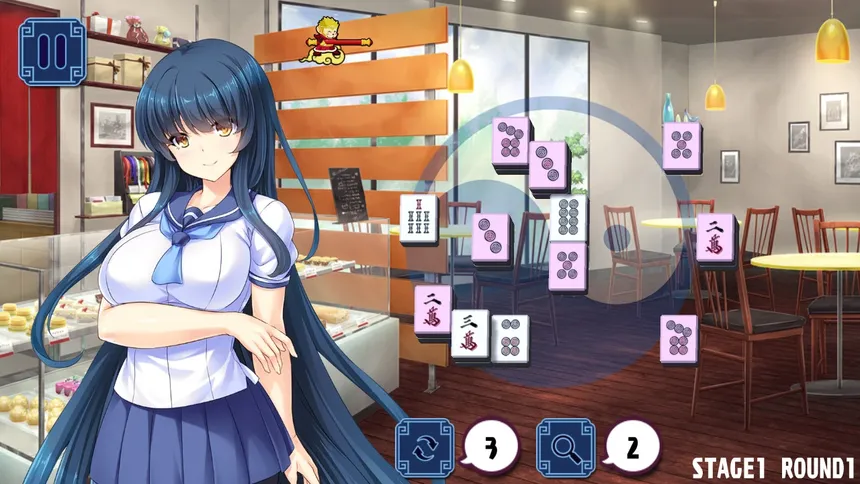 Скриншот 7 к игре Pretty Girls Mahjong Solitaire [BLUE]