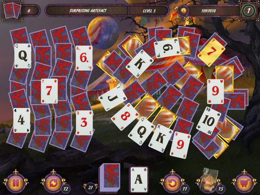 Скриншот 1 к игре Dark Solitaire. Mystical Circus